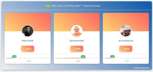 Voting with unlimited votes option