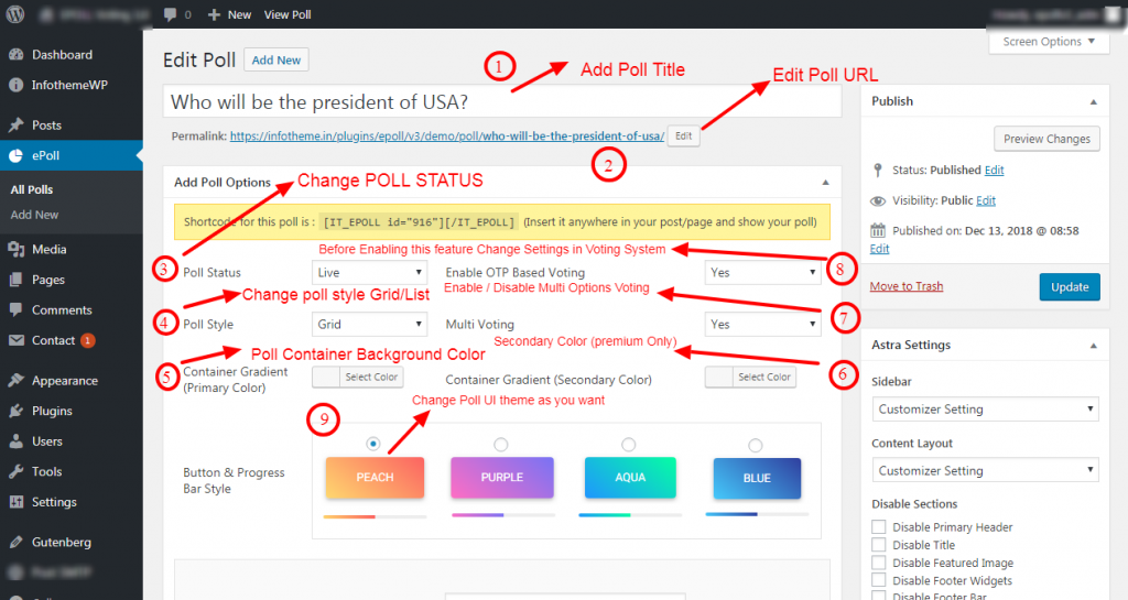 Setting Up Poll